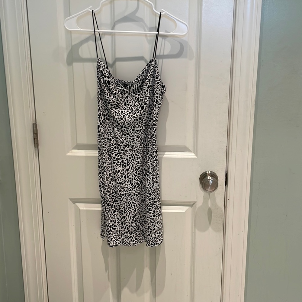 Pacsun black and white patterned mini dress